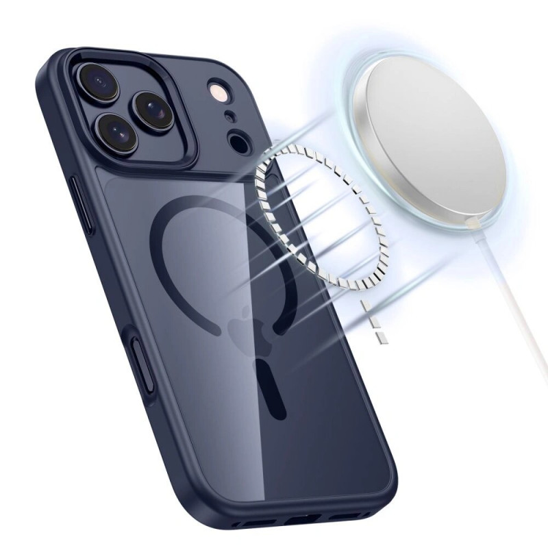 Tech-Protect MagMat MagSafe Hülle für Apple iPhone 17 Pro Max, Tiefblau/transparent