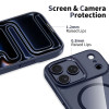 Tech-Protect MagMat MagSafe Hülle für Apple iPhone 17 Pro Max, Tiefblau/transparent
