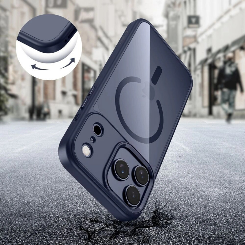 Tech-Protect MagMat MagSafe Hülle für Apple iPhone 17 Pro Max, Tiefblau/transparent