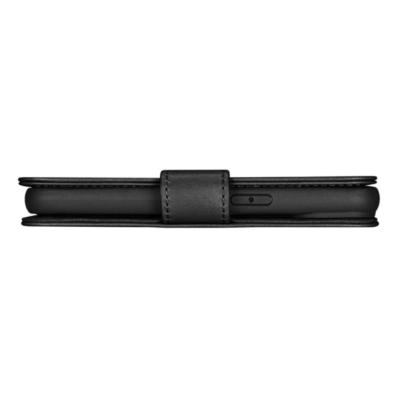 iCarer Oil Wax Wallet Case 2in1 Leder-Klapphülle für iPhone 14 Plus, Anti-RFID, schwarz (WMI14220723-BK)