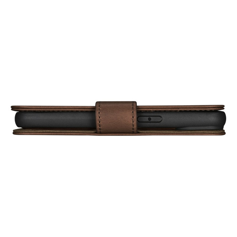 iCarer Oil Wax Wallet Case 2in1 Leder-Klapphülle für iPhone 14 Plus, Anti-RFID, braun (WMI14220723-BN)