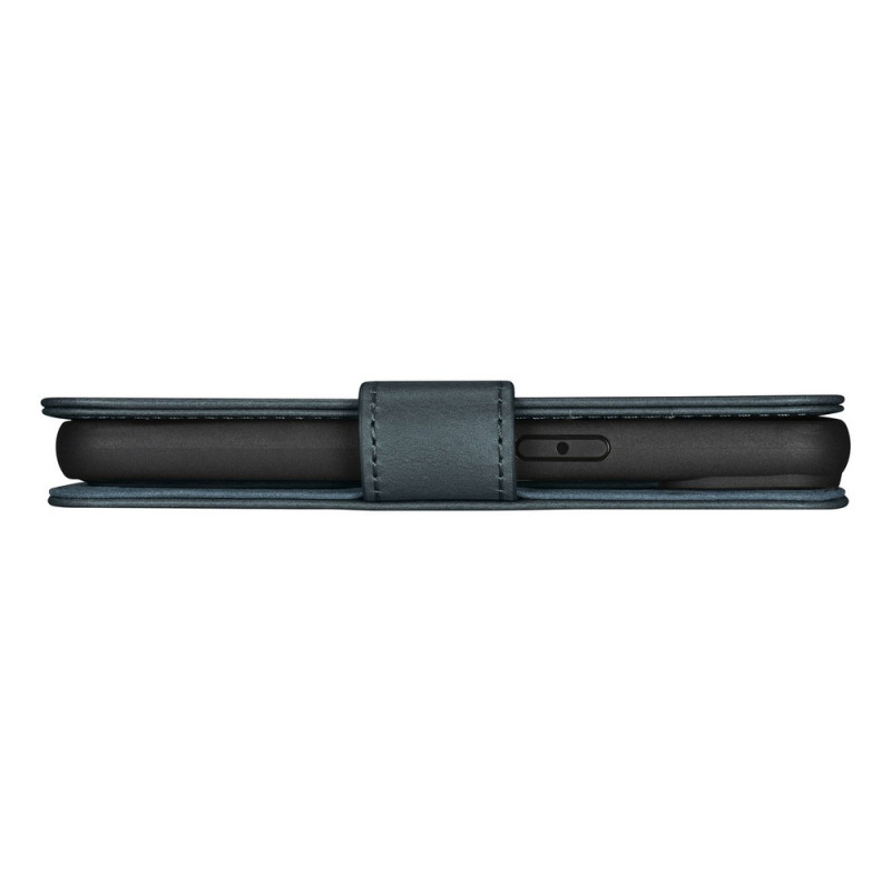 iCarer Oil Wax Wallet Case 2in1 Leder-Klapphülle für iPhone 14 Plus, Anti-RFID, blau (WMI14220723-BU)