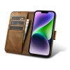 iCarer Oil Wax Wallet Case 2in1 Leder-Klapphülle für iPhone 14 Plus, Anti-RFID, braun (WMI14220723-TN)