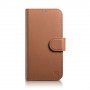 iCarer Wallet Case 2in1 Leder-Klapphülle für iPhone 14 Plus, Anti-RFID, braun (WMI14220727-BN)