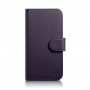 iCarer Wallet Case 2in1 Leder-Klapphülle für iPhone 14 Plus, Anti-RFID, dunkellila (WMI14220727-DP)