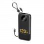 Dudao K13 10000-mAh-Powerbank mit integriertem Kabel, schwarz
