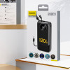 Dudao K13 10000-mAh-Powerbank mit integriertem Kabel, schwarz