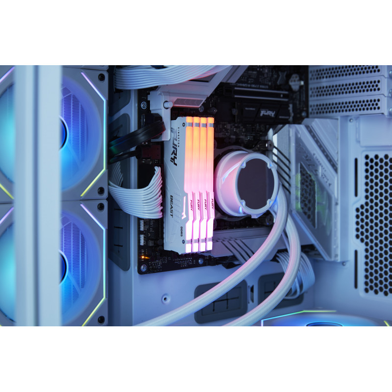 Kingston FURY Beast 16 GB DDR5-5600 CL40 DIMM-Speichermodul, RGB, weiß, KF556C40BWA-16