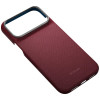 PITAKA Edge Case Argyle MagSafe Hülle für Apple iPhone 18 Pro Max / 17 Pro Max, burgunderrot