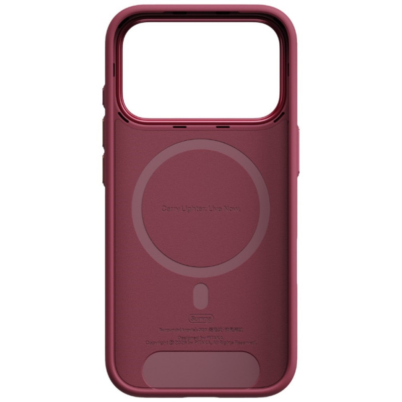 PITAKA Summa Case Hülle für Apple iPhone 18 Pro / 17 Pro, burgunderrot