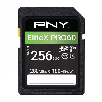 PNY EliteX-PRO60 SDXC-Speicherkarte 256 GB, UHS-II, Klasse 10, P-SD256V60280EXP6-GE