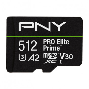 PNY PRO Elite Prime microSDXC-Speicherkarte 512 GB, UHS-I, Klasse 10, U3, V30, P-SDU512V32200PEP-GE