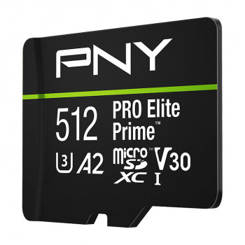 PNY PRO Elite Prime microSDXC-Speicherkarte 512 GB, UHS-I, Klasse 10, U3, V30, P-SDU512V32200PEP-GE