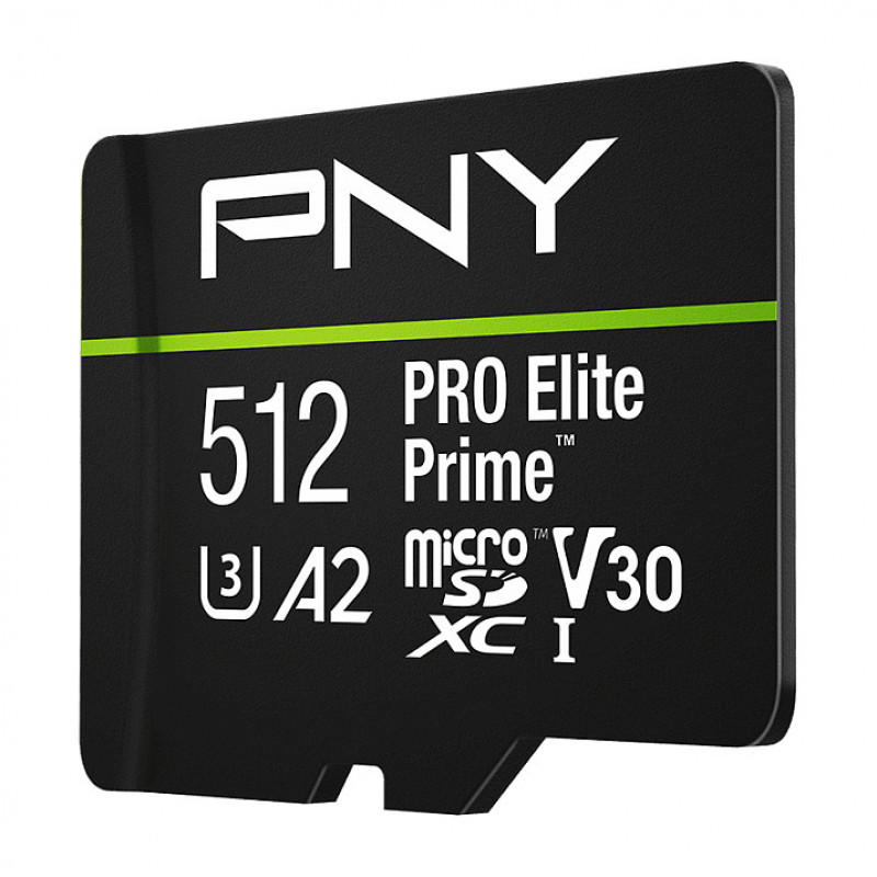 PNY PRO Elite Prime microSDXC-Speicherkarte 512 GB, UHS-I, Klasse 10, U3, V30, P-SDU512V32200PEP-GE