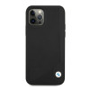 BMW BMHCP12LRCDPK Apple iPhone 12 Pro Max Hardcase Leather Deboss, Schwarz