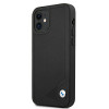 BMW BMHCP12SRCDPK Apple iPhone 12 mini Hardcase Leather Deboss, Schwarz