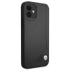 BMW BMHCP12SRCDPK Apple iPhone 12 mini Hardcase Leather Deboss, Schwarz