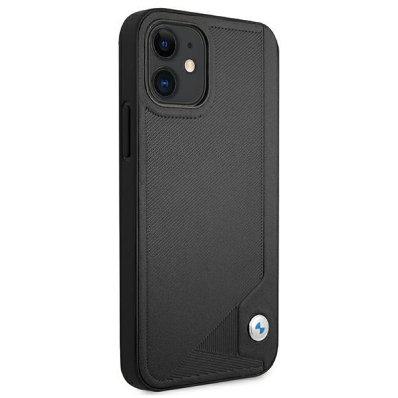 BMW BMHCP12SRCDPK Apple iPhone 12 mini Hardcase Leather Deboss, Schwarz