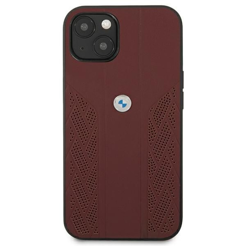 BMW BMHCP13SRSPPR Apple iPhone 13 mini Hardcase Leather Curve Perforate, Rot