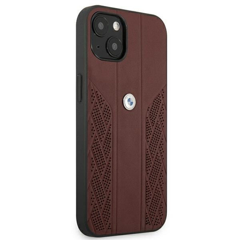 BMW BMHCP13SRSPPR Apple iPhone 13 mini Hardcase Leather Curve Perforate, Rot