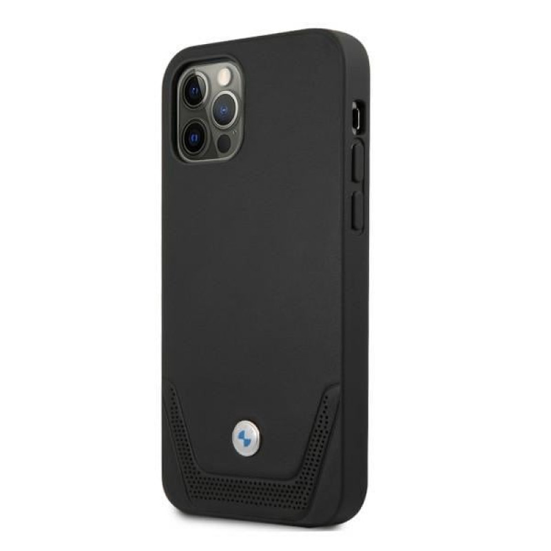 BMW BMHCP12MRSWPK Apple iPhone 12 / 12 Pro Hardcase Leather Perforate, Schwarz