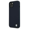 BMW BMHCP13SSILNA Apple iPhone 13 mini Hardcase Hülle Silicone Signature, Marineblau