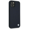 BMW BMHCP13SSILNA Apple iPhone 13 mini Hardcase Hülle Silicone Signature, Marineblau