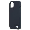 BMW BMHCP13SSILNA Apple iPhone 13 mini Hardcase Hülle Silicone Signature, Marineblau