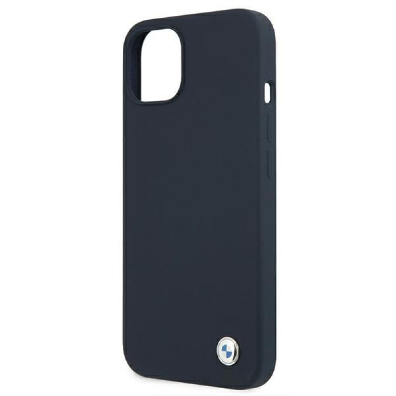 BMW BMHCP13SSILNA Apple iPhone 13 mini Hardcase Hülle Silicone Signature, Marineblau