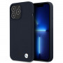 BMW BMHCP13XSILNA Apple iPhone 13 Pro Max Hardcase Hülle Silicone Signature, Marineblau