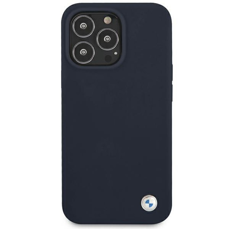 BMW BMHCP13XSILNA Apple iPhone 13 Pro Max Hardcase Hülle Silicone Signature, Marineblau
