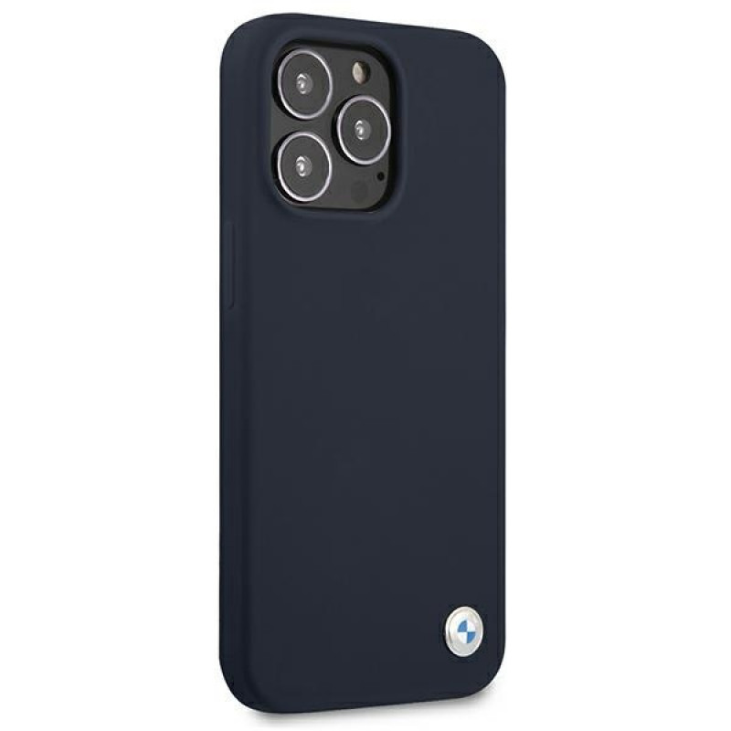 BMW BMHCP13XSILNA Apple iPhone 13 Pro Max Hardcase Hülle Silicone Signature, Marineblau
