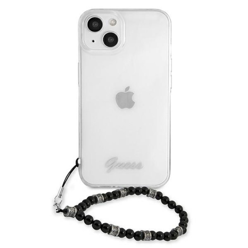 Guess GUHCP13SKPSBK Apple iPhone 13 mini Hardcase Hülle Black Pearl, Transparent