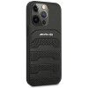 Mercedes-AMG AMHCP14LGSEBK Apple iPhone 14 Pro Hardcase, Leather Debossed Lines, schwarz
