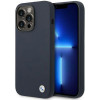 BMW BMHMP14XSILNA Apple iPhone 14 Pro Max Hülle, Silicone Metal Logo MagSafe, navy