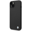 BMW BMHCP14MSILBK Apple iPhone 14 Plus / 15 Plus Hülle, Silicone Metal Logo, schwarz