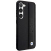 BMW BMHCS23M22RDPK Leather Textured & Stripe Hardcase für Samsung Galaxy S23+ (S916), schwarz