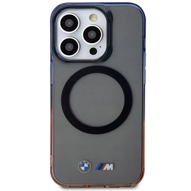 BMW BMHMP14XHTGE Gradient Bumper Hardcase für Apple iPhone 14 Pro Max, grau, MagSafe