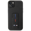BMW Grip Stand Hot Stamp Hülle für Apple iPhone 14 / 15 / 13, schwarz