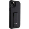 BMW Grip Stand Hot Stamp Hülle für Apple iPhone 14 / 15 / 13, schwarz