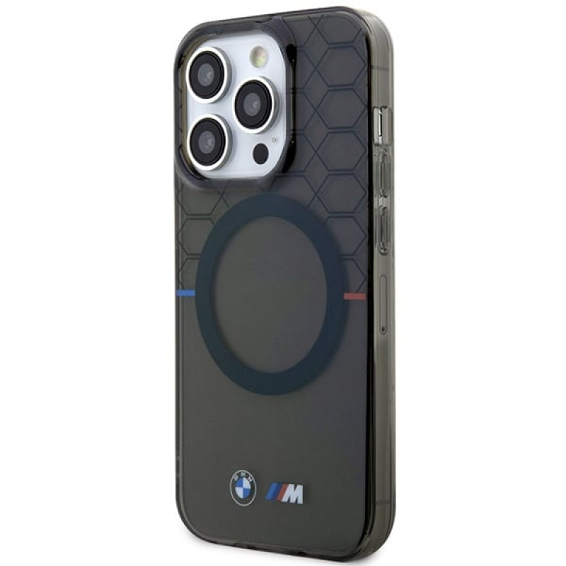 BMW BMHMP14XHGPK Pattern MagSafe Hardcase für Apple iPhone 14 Pro Max, grau
