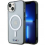 BMW BMHMP14MHCRS Silver Ring MagSafe Hardcase für Apple iPhone 14 Plus / 15 Plus, transparent
