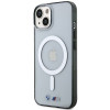 BMW BMHMP14SHCRS Silver Ring MagSafe Hardcase für Apple iPhone 14, transparent