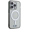 BMW BMHMP14XHCRS Silver Ring MagSafe Hardcase für Apple iPhone 14 Pro Max, transparent