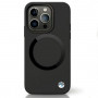 BMW BMHMP14SSILBK2 Signature Liquid Silicone MagSafe Hülle für Apple iPhone 14, schwarz