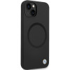 BMW BMHMP14SSILBK2 Signature Liquid Silicone MagSafe Hülle für Apple iPhone 14, schwarz