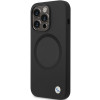 BMW BMHMP14XSILBK2 Signature Liquid Silicone MagSafe Hülle für Apple iPhone 14 Pro Max, schwarz