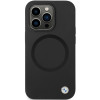 BMW BMHMP14XSILBK2 Signature Liquid Silicone MagSafe Hülle für Apple iPhone 14 Pro Max, schwarz