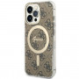 Guess GUHMP13LH4STW 4G MagSafe Hardcase für Apple iPhone 13 Pro, braun