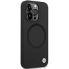 BMW BMHMP14LSILBK2 Signature Liquid Silicone MagSafe Hülle für Apple iPhone 14 Pro, schwarz